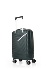 ÇÇS Diagonol Çizgili 65 cm Orta Boy Valiz Koyu Yeşil