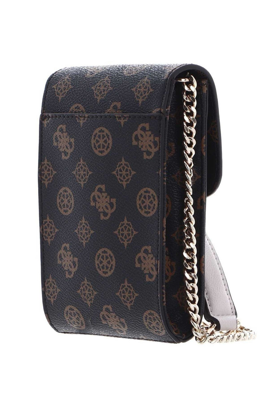 Guess Noelle Flap Mini Çapraz Askılı Kadın Çantası Brown Logo