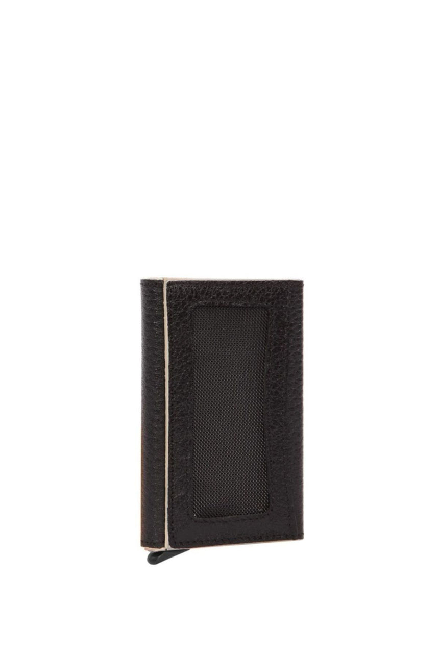 Cengiz Pakel Mekanik Kart Yuvalı Portföy Siyah - Bej