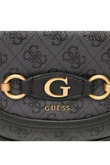 Guess Izzy Mini Crossbody Çapraz Askılı Kadın Çantası Coal Logo