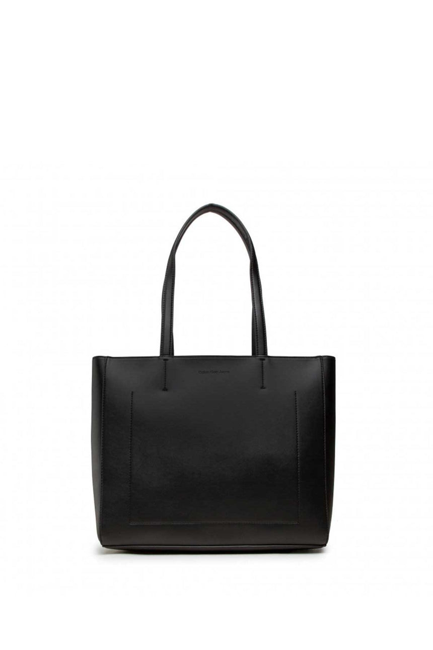 Calvin Klein Sculpted Shopper29 Two Tone Kadın Omuz Çantası Black