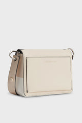 Calvin Klein Logo Crossbody Bag Tuscan Beige / White