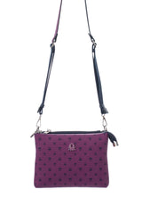 Benetton Mini Logo Baskılı Çapraz Askılı Kadın Çantası Mürdüm - Lacivert