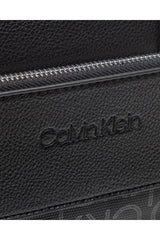 Calvin Klein Monogram Trimmed Laptop Çantası Black Mono Mix