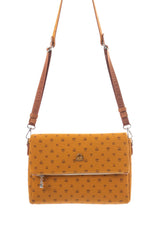 Benetton Kapaklı,Mini Logolu Çapraz Askılı Kadın Çantası Hardal - Camel