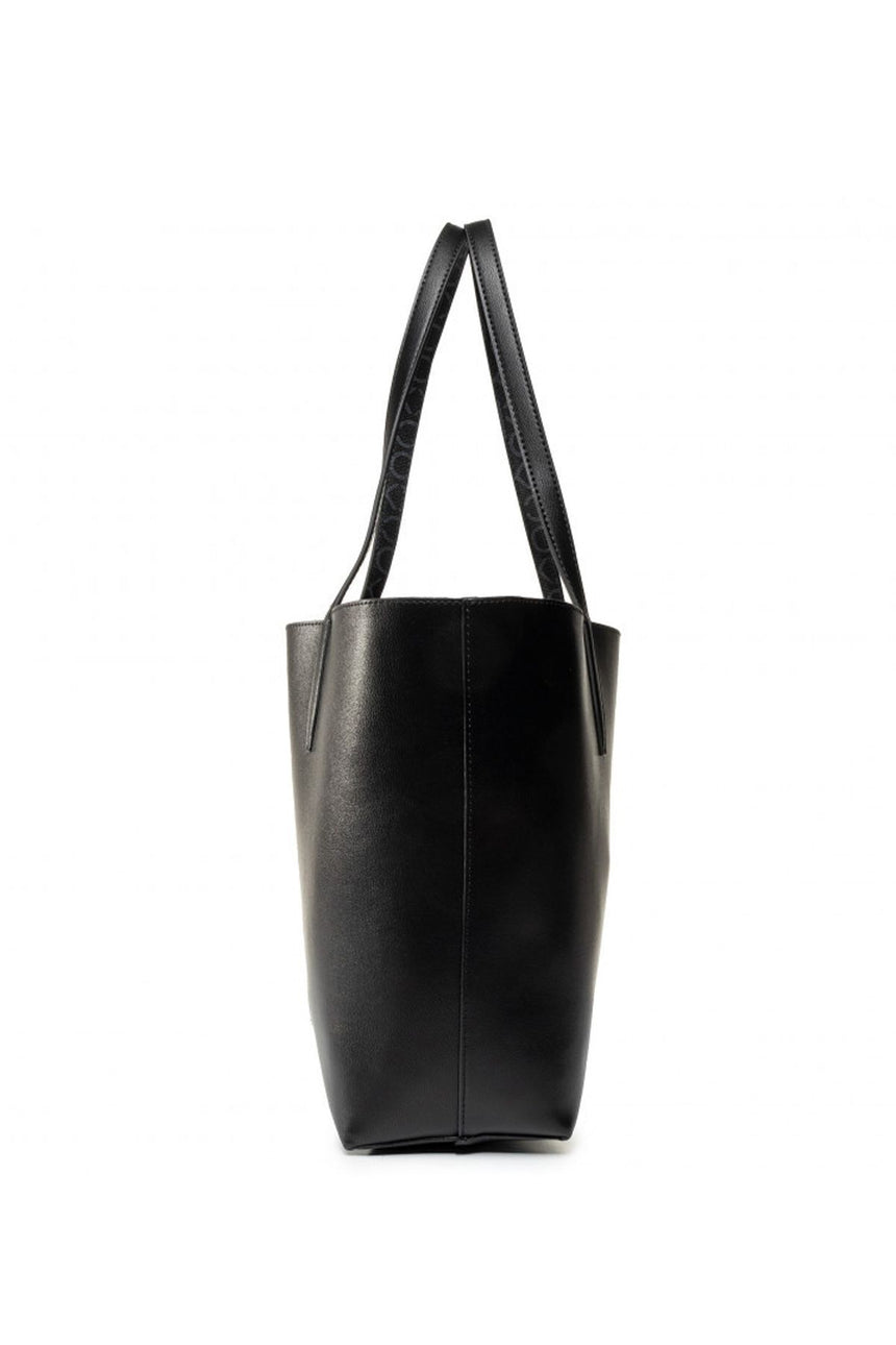 Calvin Klein Mono Shopper Rev Md Kadın Kol Çantası Black Mono