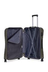 ÇÇS Kroko Kabartma Doku Büyük Boy Valiz Yeşil