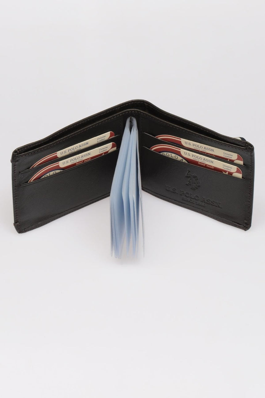 U.s Polo Assn. Şeffaf Cepli Erkek Cüzdanı Kahve