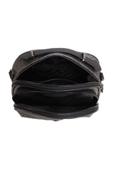 Benetton Minimal Mono Çapraz Askılı Kadın Çantası Platin - Siyah