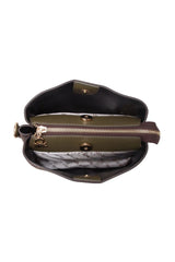 Benetton Çıt Çıtlı Monogram Çapraz Askılı Kadın Çantası Kahve- Haki