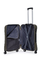 ÇÇS Kroko Kabartma Doku Orta Boy Valiz Yeşil