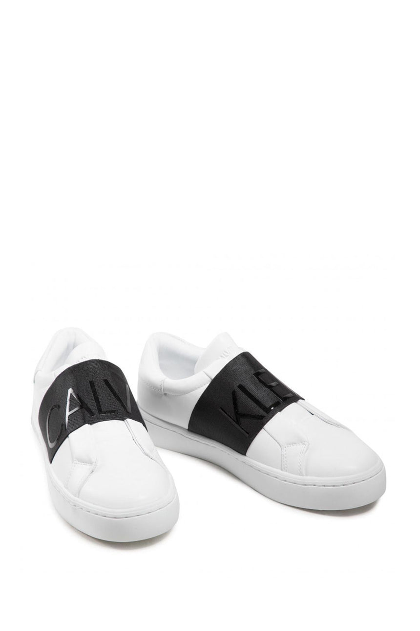 Calvin Klein Cupsole Slipon Elastic Lth Kadın Sneakers Bright White