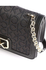 Calvin Klein Flap Shoulder Bag Md J Çapraz Askılı Kadın Çantası Black Mix