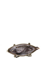 Benetton Monogram Kadın Kol Çantası Kahve- Haki