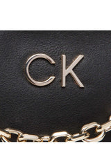 Calvin Klein Re-Lock Shoulder Bag W Chain Kadın Omuz Çantası CK Black