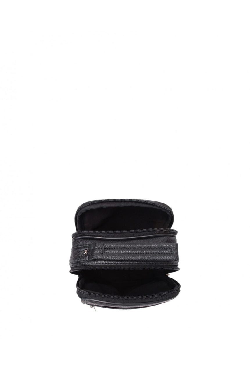 Us Polo Assn Silver Logo Erkek Çapraz Askılı Çanta Siyah