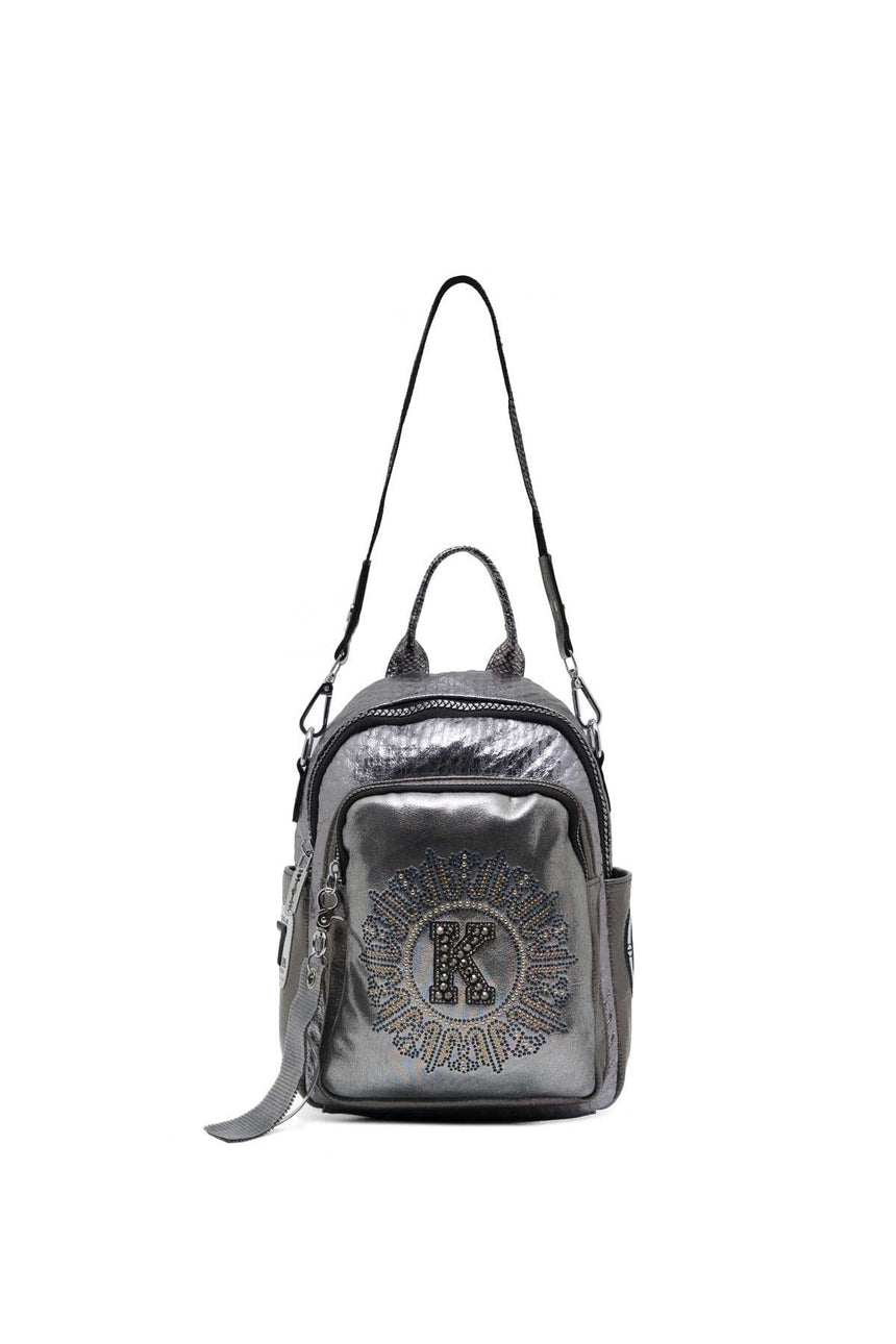 ÇÇS Fermuar Detaylı Kadın Sırt Çantası Bronz