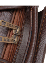 Us Polo Assn Bronz Armalı Çapraz Askılı Çanta Kahve