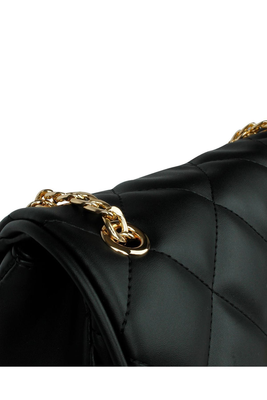 Axpe Gold Zincir Detaylı Kadın Omuz Çantası Siyah