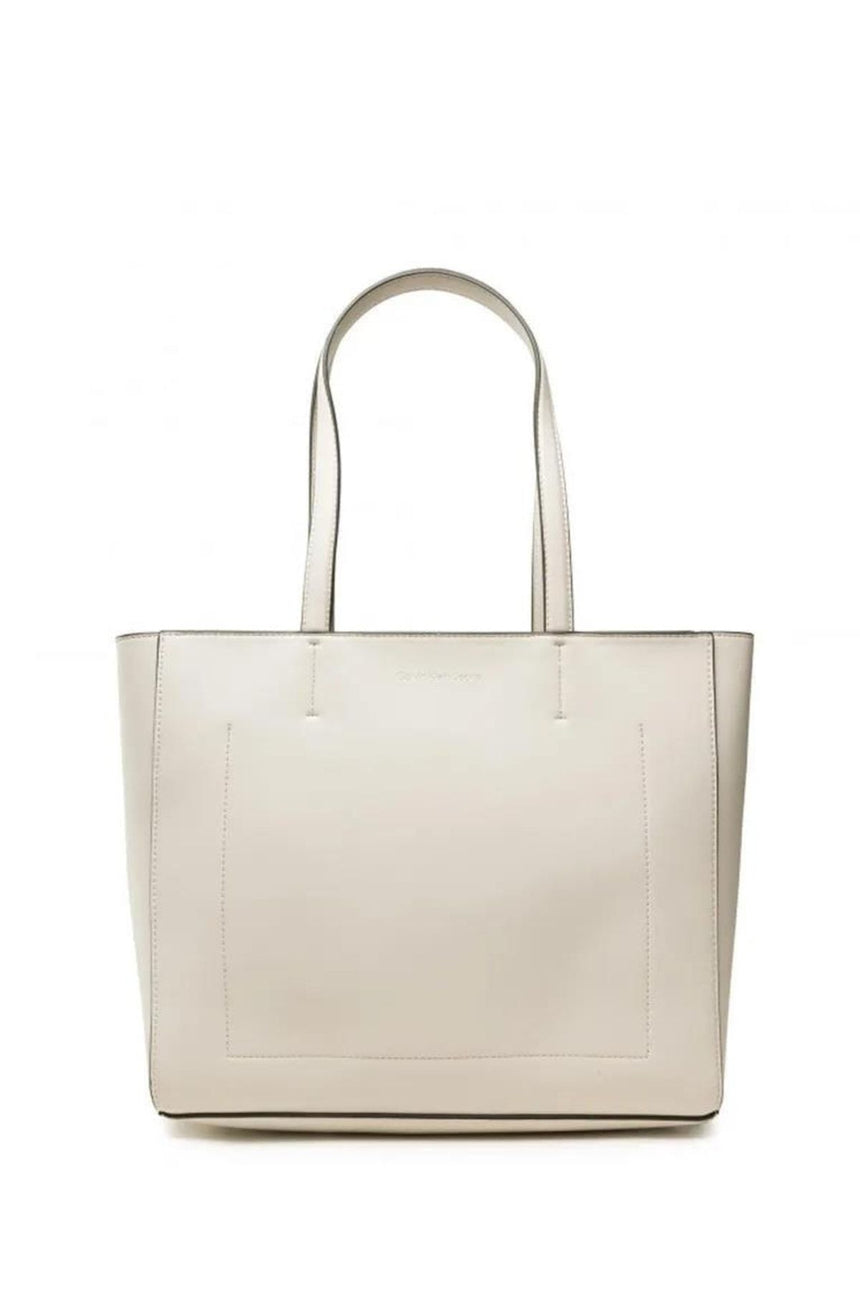 Calvin Klein Sculpted Shopper29 Mono Kadın Omuz Çantası Eggshell
