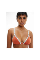 Calvin Klein İp Askılı ve Bağcıklı Üçgen Kadın Bikini Üstü Ginger Biscuit