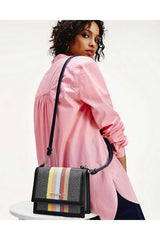 Tommy Hilfiger Seasonal Crossover Raffia Çapraz Askılı Kadın Çantası Neutral .Mix