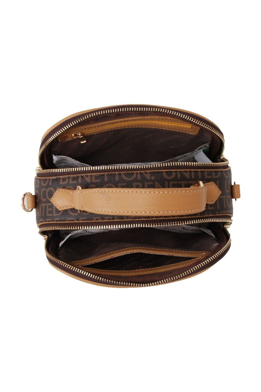 Benetton Klasik Small Çapraz Askılı Kadın Çantası Kahve - Hardal