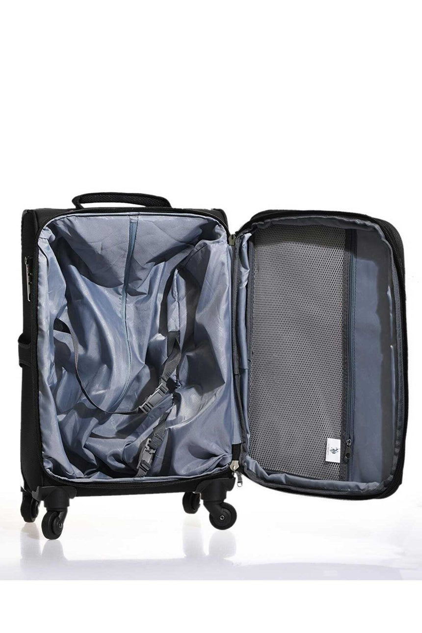 Us Polo Assn Orta Boy Kumaş Valiz Siyah