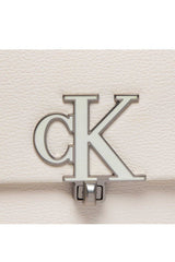 Calvin Klein Minimal Monogram Mini Top Handle Kadın Askılı Omuz Çantası Warm White - Egshell