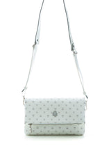 Benetton Logo Baskılı Çapraz Askılı Kadın Çantası Beyaz