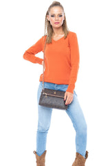 Benetton Kapaklı Çapraz Askılı Çanta Kahve - Taba