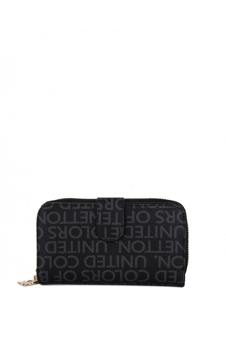 Benetton Logo Baskılı Medium Kadın Cüzdanı Kahve- Haki