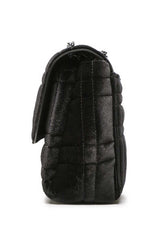 Calvin Klein Re-Lock Ew Conv Xbody Velvet Çapraz Askılı Kadın Çantası CK Black