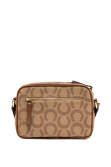 U.s Polo Assn Tek Bölmeli Kadın Çapraz Askılı Çanta Koyu Bej - Taba