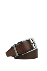 Axpe 3,5 Cm Çift Taraflı Deri Kemer Siyah - Kahve