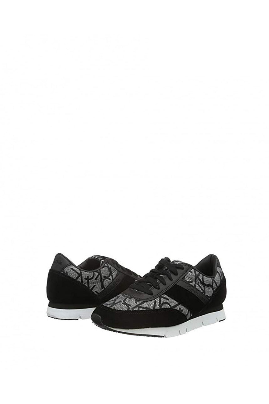 Calvin Klein Tea Metallic Jacquard Kadın Sneakers Siver - Black