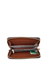 Benetton Logo Baskılı Large Kadın Cüzdanı Kahve - Taba