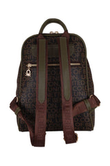 Benetton Ön Fermuar Detaylı Kadın Sırt Çantası Kahve- Haki