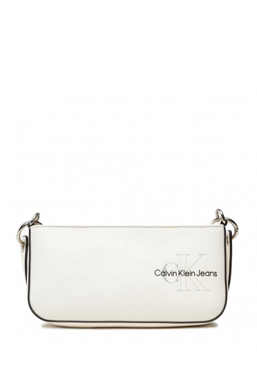 Calvin Klein Sculpted Shoulder Pouch Two Tone Kadın Omuz Çantası Warm White