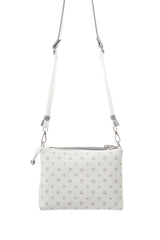 Benetton Mini Logo Baskılı Çapraz Askılı Kadın Çantası Beyaz - Gri