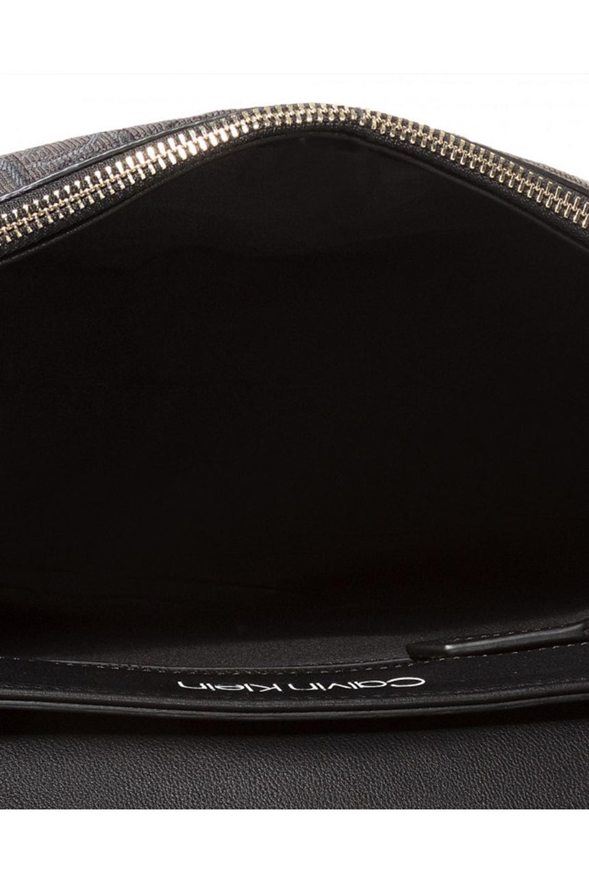 Calvin Klein Flap Top Handle Md J Black Mix
