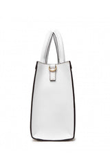 Guess Salford Tote Kadın El Çantası Natural / White