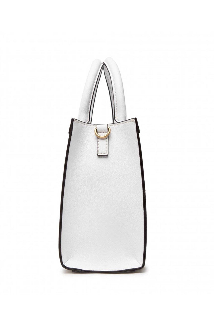 Guess Salford Tote Kadın El Çantası Natural / White
