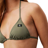 Calvin Klein Triangle Swim Tops Bikini Üstü Green