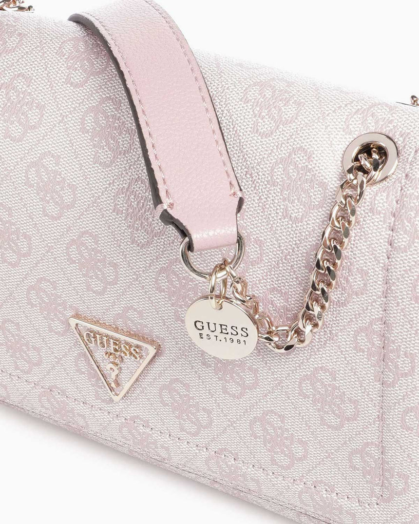 Guess Noelle Convertible Satchel Çapraz Askılı Çanta Orchid Logo