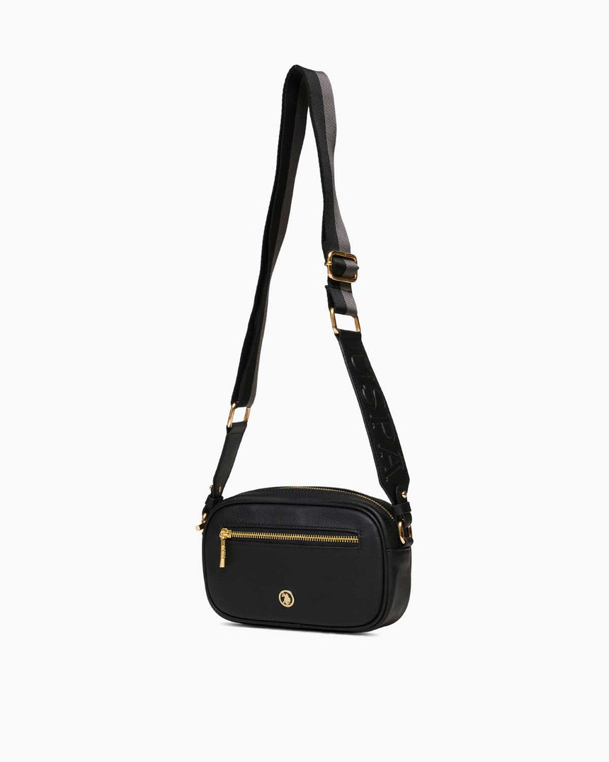 Us Polo Assn Logo Detaylı Çapraz Askılı Çanta Siyah