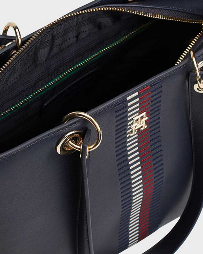 Tommy Hilfiger Kadın Chic Tote Corp El Çantası Space Blue