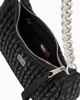 Tommy Hilfiger Iconic Quilted Omuz Çantası Black