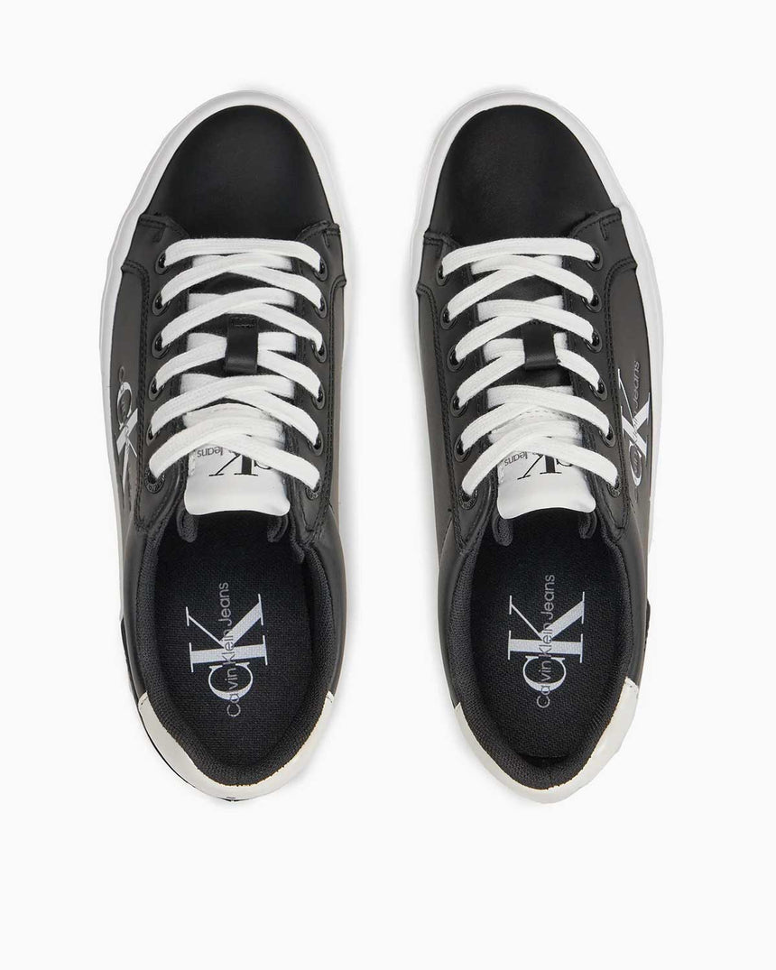 Calvin Klein Flatform Lace Up Sneakers Black/Bright White