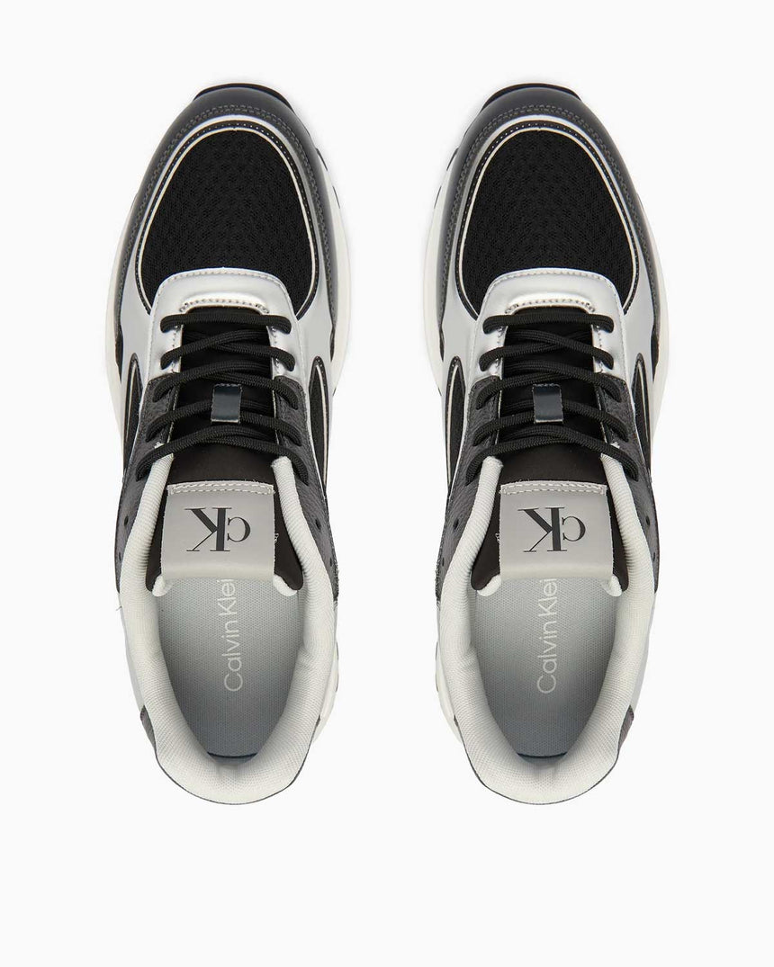 Calvin Klein Trailblazer Hike Runner Mesh Erkek Sneaker Black/Silver